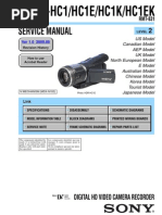 Download Sony HDR-HC1 DV Camera by anjenieu SN17527591 doc pdf