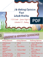 Giving & Asking Opinion