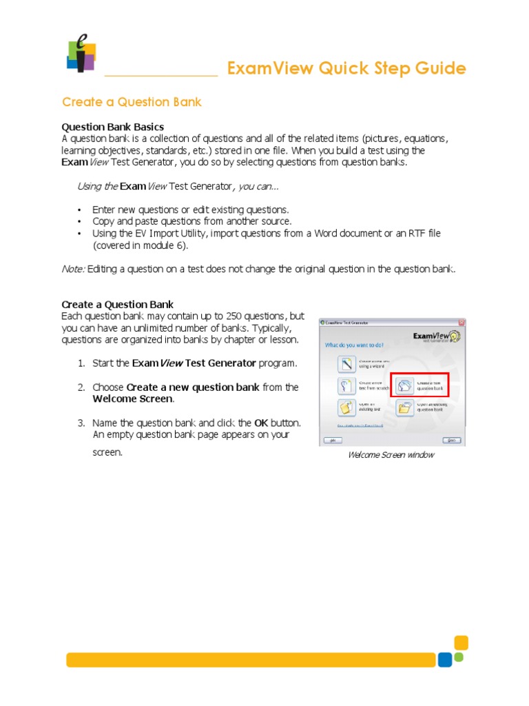 Creating a Question Bank in ExamView | PDF | Multiple Choice | Computer ...
