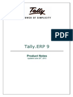 Tally ERP 9 ProductNotes