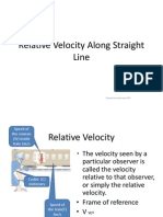 Relative Velocity Along Straight Line