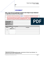 Scope Statement Template