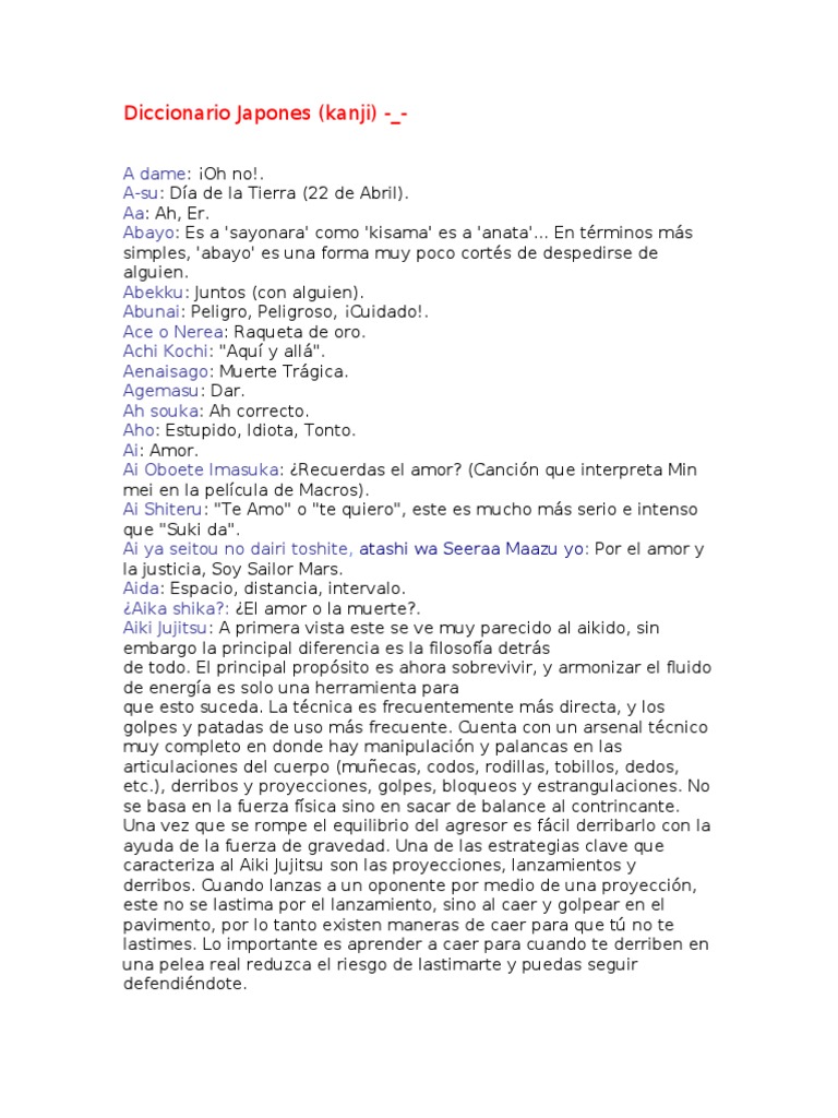 Diccionario Japones Anime Geisha