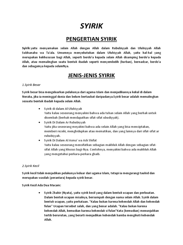 Syirik Pdf