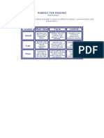 Rubrics for Reading Elementary Level