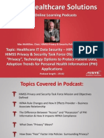 M2Sys Healthcare Solutions: Mac Mcmillan, Chair, Himss Privacy & Security Policy Task Force
