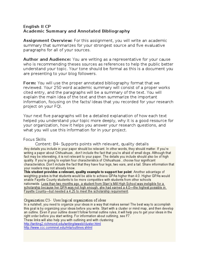 Mla annotated bibliography example picture