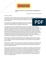 Carta de Las Defensoras de Derechos Humanos de Mesaomérica A Las Maestras Mexicanas.