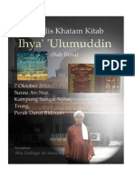 Nota Khatam Ihya' 'Ulumuddin