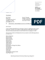 Chevron v Donziger - CVX letter re witnesses