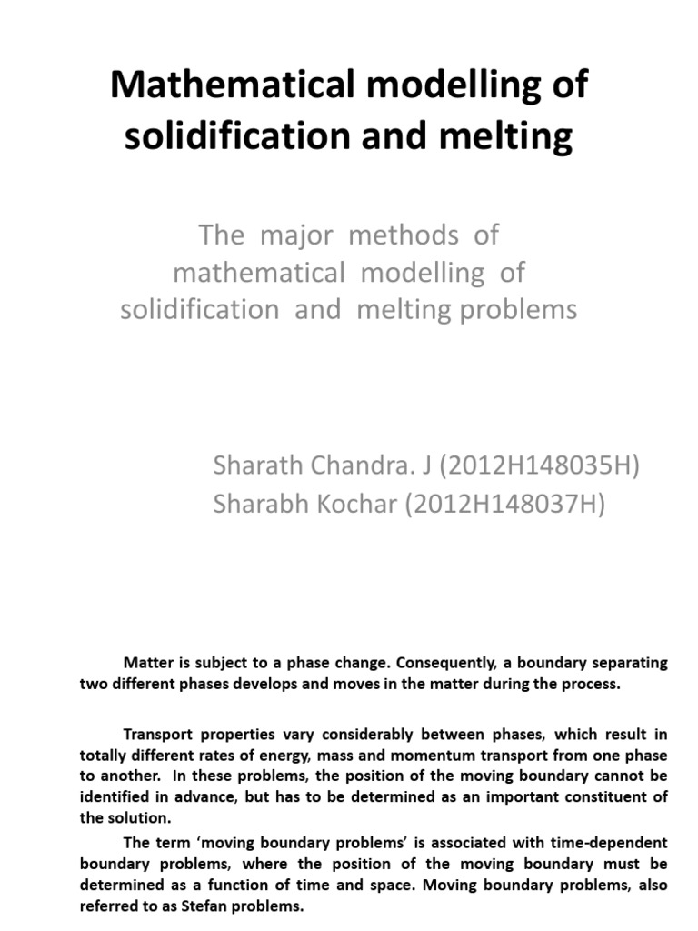Phase Change Modelling Techniques | PDF | Phase (Matter) | Heat