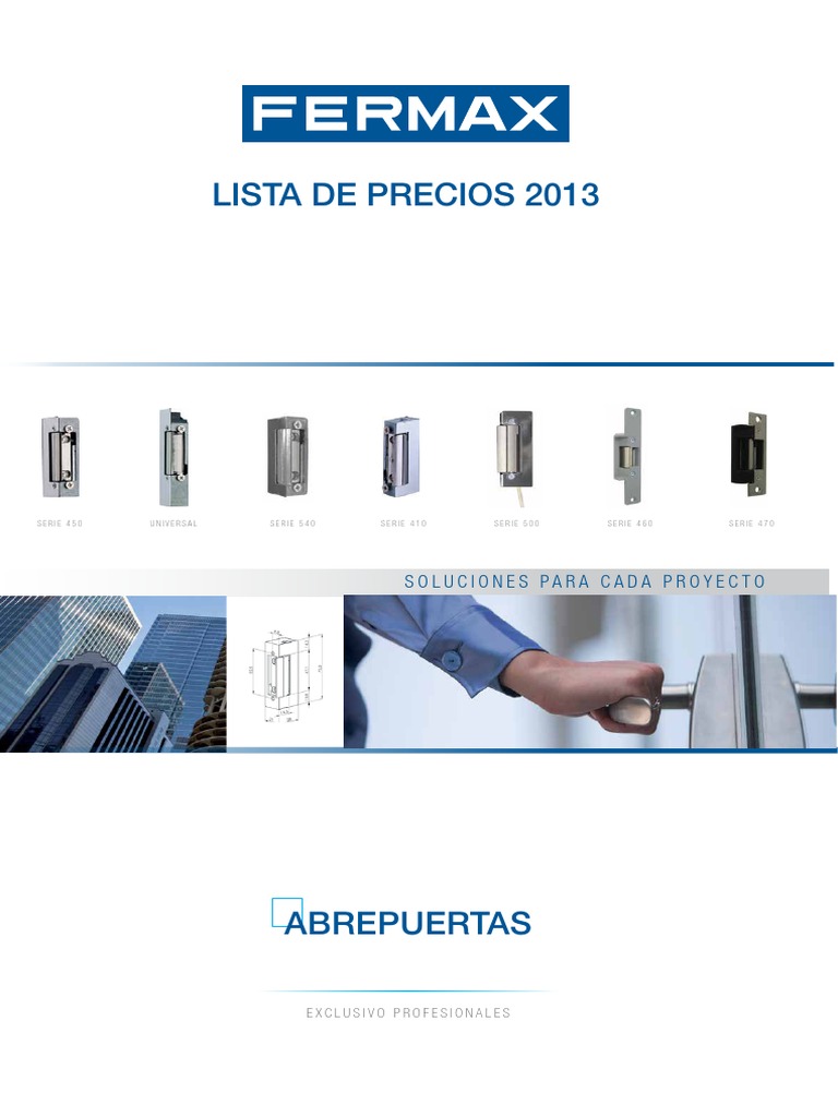 Catalogo-Abrepuertas-2013.pdf | Bloqueo (dispositivo de seguridad