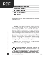 Doenças Crônicas, Subjetividade e Construção de Categorias da Saúde - GONZALEZ REY