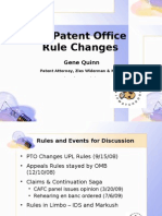 Patent Office Rule Changes 7-20-2009