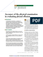 Accuracy of The Physical Examination in Evaluating Pleural Effusion