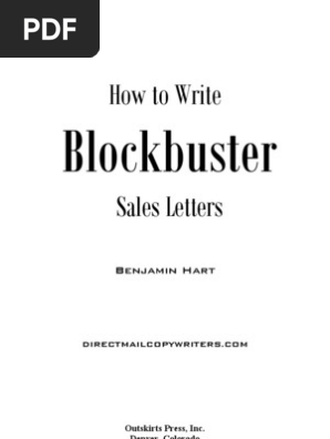 Blockbuster Sales Letter 1-9-06