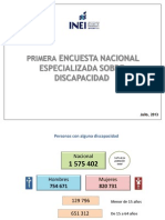 Primera Encuesta Nacional Especializada sobre Discapacidad - Perú
