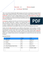 Advanced Course Overview Sheet RY S1 13-14