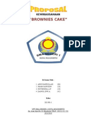Proposal Wirausaha Brownies