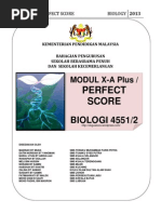 Modul Perfect Score SBP Biology SPM 2013 Question and Scheme