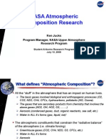 NASA Atmospheric Composition Research: Ken Jucks Program Manager, NASA Upper Atmosphere Research Program