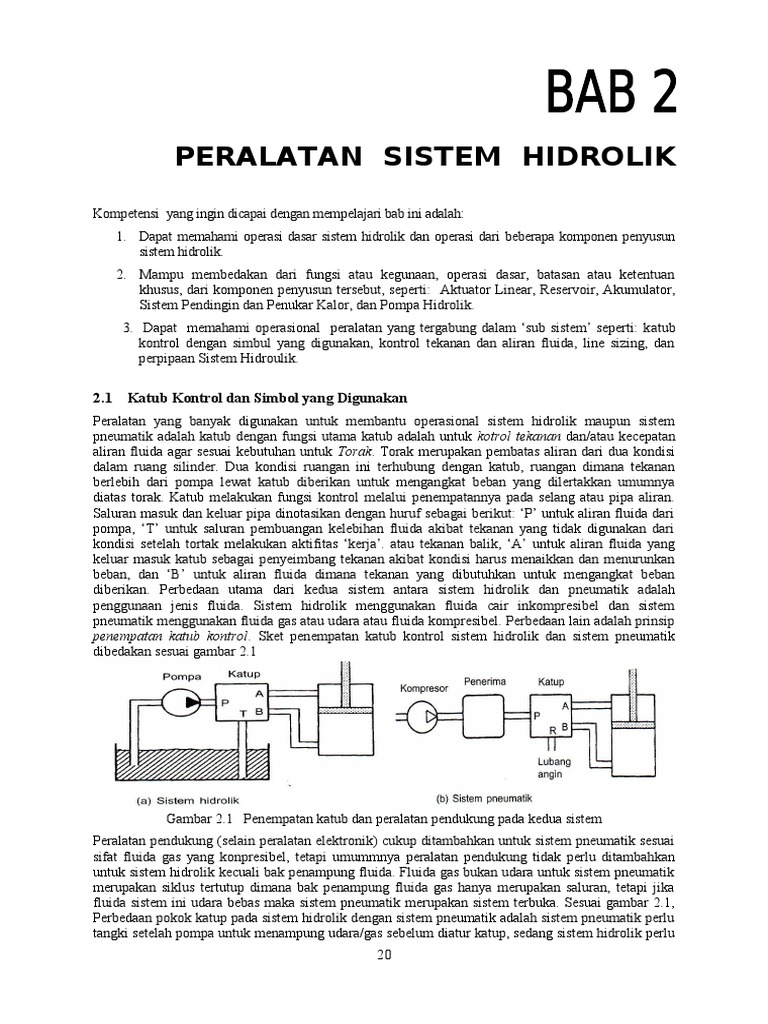 Sistem Hidrolik dan Katub Kontrol | PDF | Teknologi & Rekayasa