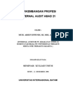Perkembangan Profesi Internal Audit Abad 21