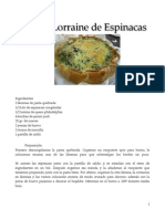 Quiche Lorraine de Espinacas