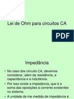 Lei de Ohm para Circuitos CA