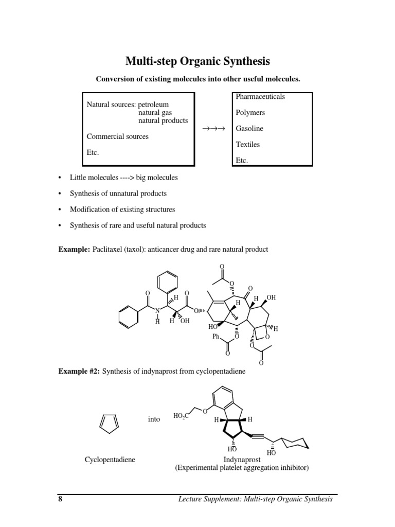 Multi-Step Organic Synthesis | PDF | Organic Synthesis | Chemical Reactions