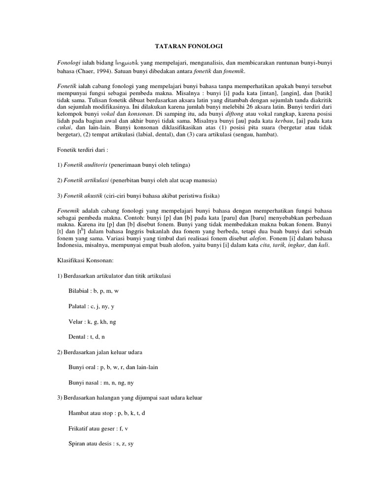 Tataran Fonologi
