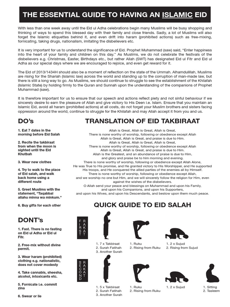 Eid Ul Adha Khutbah In Arabic Text Pdf