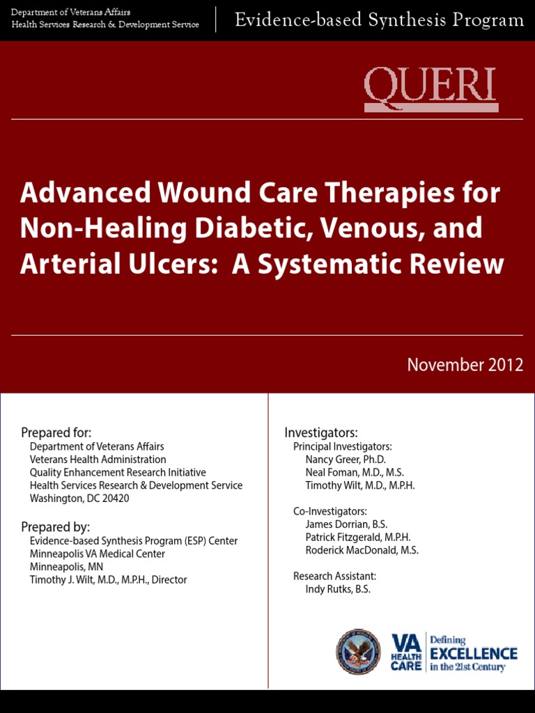 Advanced Wound Care Therapies Ulcer | PDF | Wound | Randomized ...