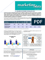 MKT Data Perfil Del Usuario de Redes 2012