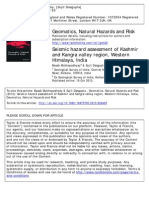 Seismic Hazard Assessment of  Kashmir and Kangra valley region, western Himalaya, India