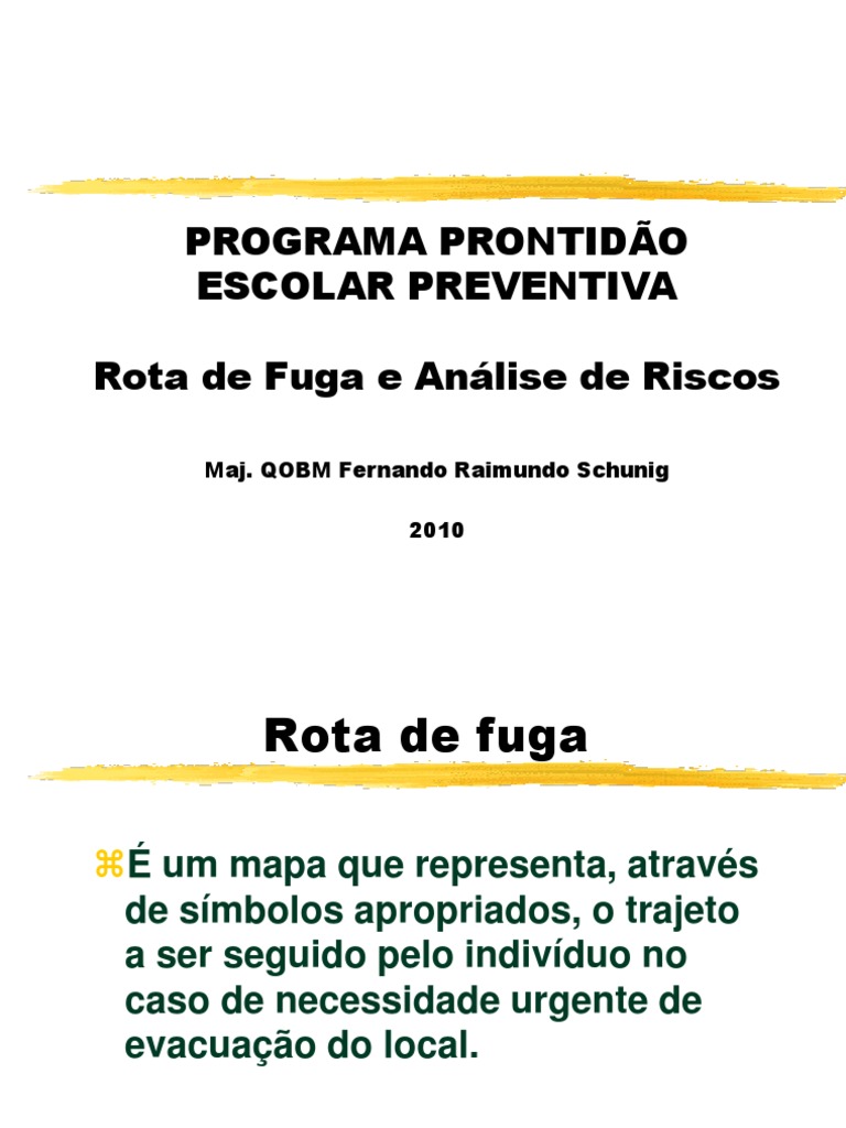 Rotas de Fuga e Analise de Riscos | PDF | Natureza