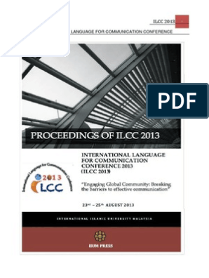Ilcc 2013 Full Proceeding | Pdf | Speech Synthesis | Foreign Language