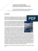 Lo Que Dice El V Informe Del PICC: "Cambio Climático 2013: La Base Científica Física"