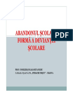 Abandonul Scolar - Forma A Deviantei Scolare