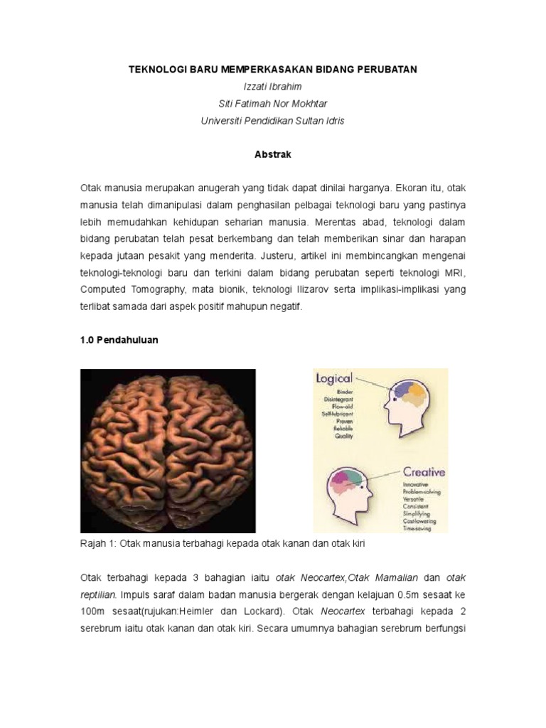 Teknologi Baru Memperkasa Bidang Perubatan