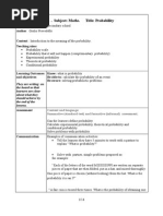 Download CLIL - Lesson Plan Probability by Giulio Prevedello SN175546191 doc pdf