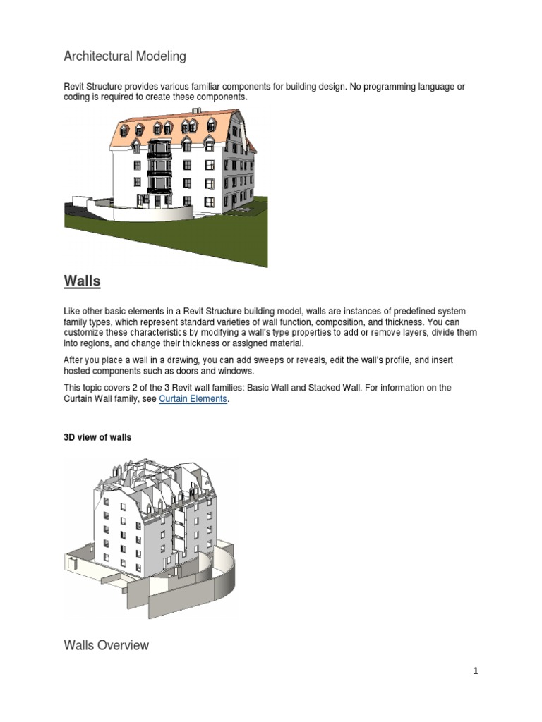 Revit Wall Design and Customization Guide | PDF | Wall | Autodesk Revit