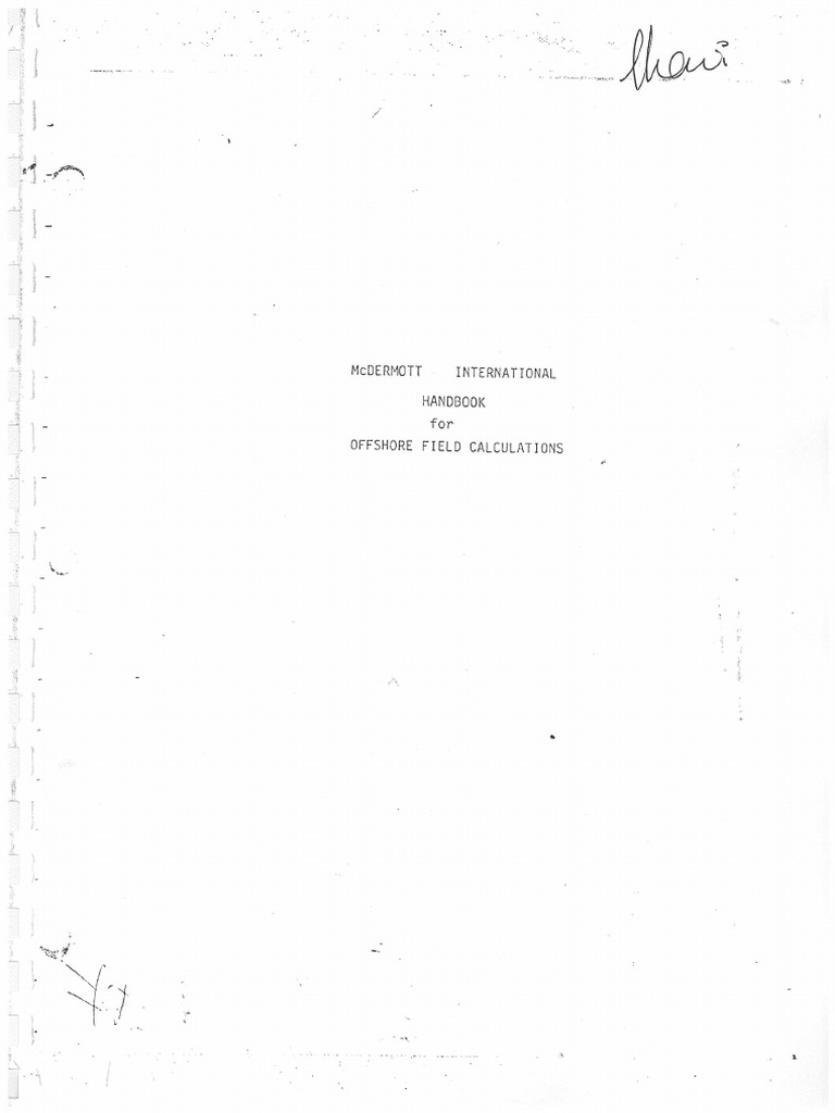 Handbook For Offshore Field Calculations | PDF