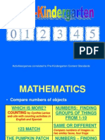 Activities/games Correlated To Pre-Kindergarten Content Standards
