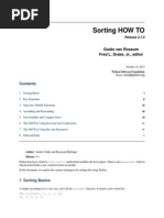 Sorting HOW TO: Guido Van Rossum Fred L. Drake, JR., Editor