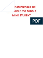Icma Is Impossible or Impossible For Middle Mind Student