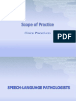 Scope of Practice For SLP & A
