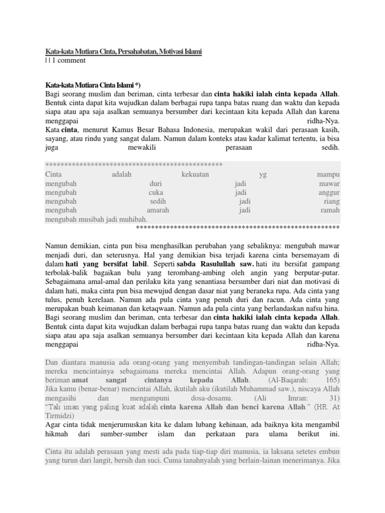 Kata Mutiara Kata Mutiara