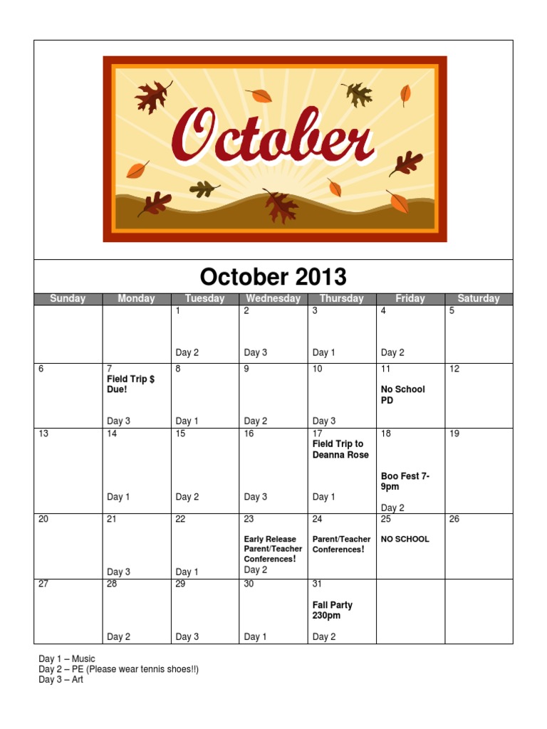 October 2, 2013 Schedule Details | PDF