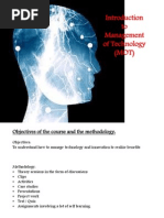 To Management of Technology (MOT)